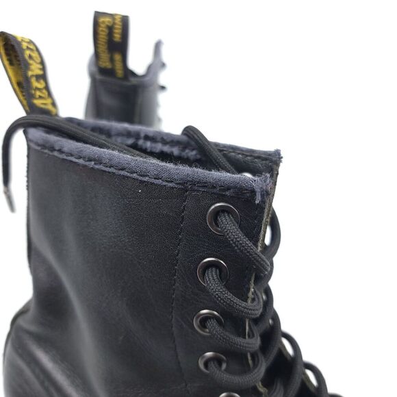 DR. MARTENS 1460 Black Smooth Leather Workwear Grunge Goth Combat Boots Punk 7 - Picture 9 of 10